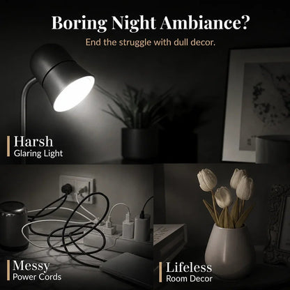 Tulip Planet LED Mood Lamp – Touch Control Bedside Light with Realistic Tulips