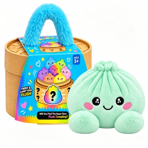 Mystery Plush Dumpling – Surprise Collectible Soft Toy with Steamer Basket Gift Box