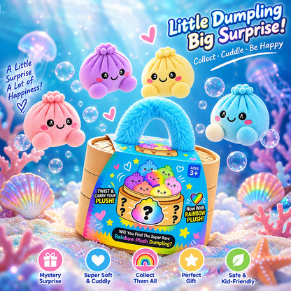 Mystery Plush Dumpling – Surprise Collectible Soft Toy with Steamer Basket Gift Box