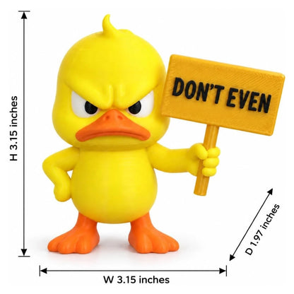 Funny Angry Duck Figurine – Sarcastic Desk Decor & Novelty Gift