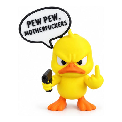 Funny Angry Duck Figurine – Sarcastic Desk Decor & Novelty Gift