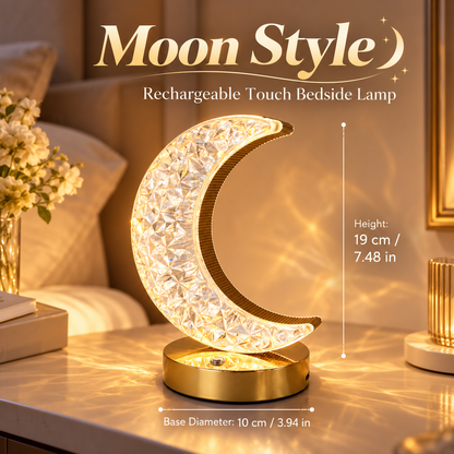 Rechargeable Touch Bedside Lamp – 3 Color LED Night Light