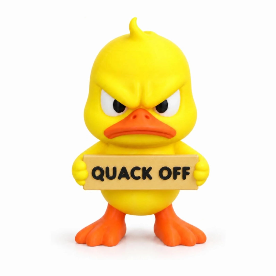 Funny Angry Duck Figurine – Sarcastic Desk Decor & Novelty Gift