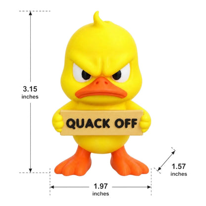 Funny Angry Duck Figurine – Sarcastic Desk Decor & Novelty Gift