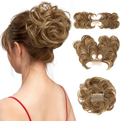 🌸Messy Side Comb Clip In Bun Hair Accessory