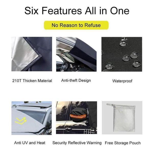 Windshield Snow & Frost Cover – All-Weather Car Windshield Sunshade