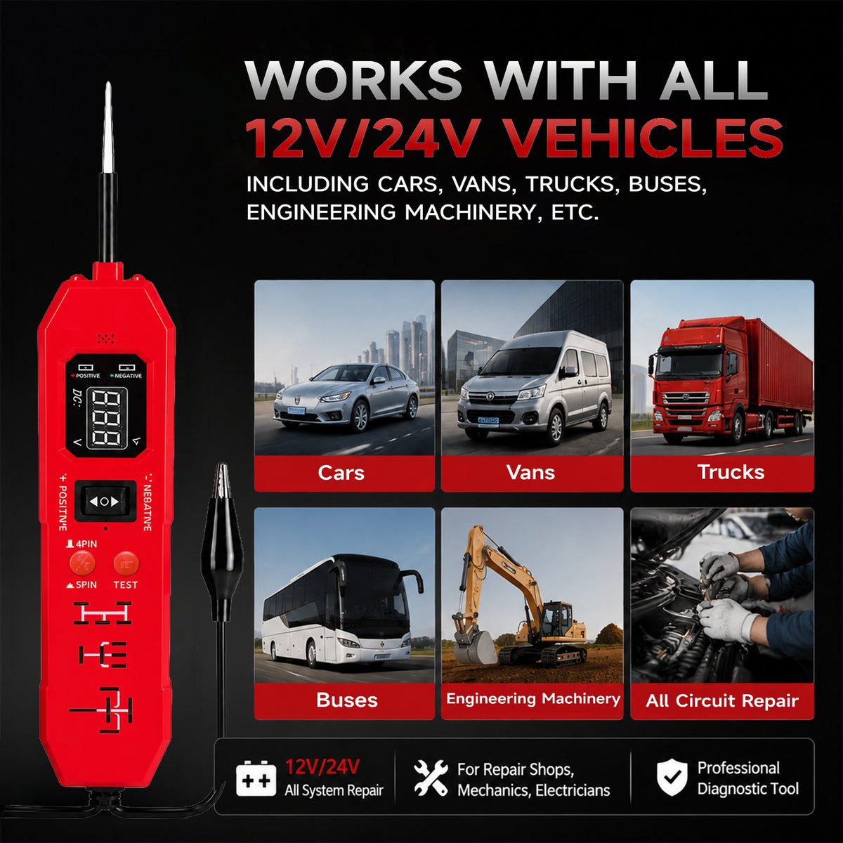 2-in-1 Automotive Circuit & Relay Tester