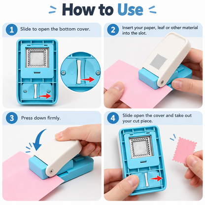 Mini Stamp Paper Punch – Postage Stamp Edge Craft Cutter for Scrapbooking & DIY