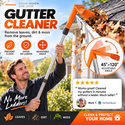 No-Climb Gutter Cleaning Tool
