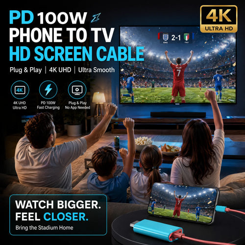 USB-C to HDMI Adapter – 4K Display, 100W PD Charging & 2M Cable