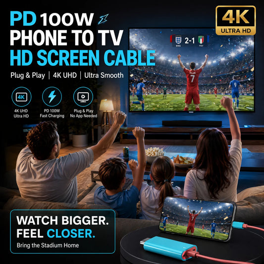 USB-C to HDMI Adapter – 4K Display, 100W PD Charging & 2M Cable