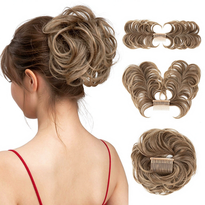 🌸Messy Side Comb Clip In Bun Hair Accessory