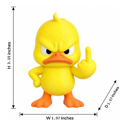 Funny Angry Duck Figurine – Sarcastic Desk Decor & Novelty Gift