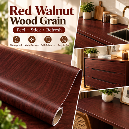 Realistic Wood Grain Peel & Stick Contact Paper – Waterproof Furniture & Countertop Vinyl Wrap