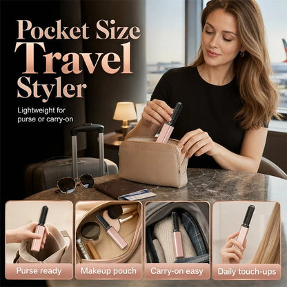 Portable Heated Bang Comb – Cordless Mini Hair Straightening & Styling Brush