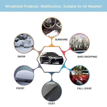 Windshield Snow & Frost Cover – All-Weather Car Windshield Sunshade