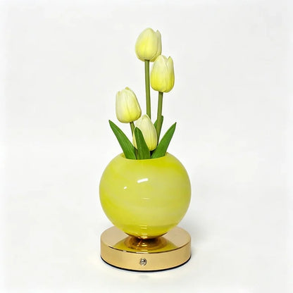 Tulip Planet LED Mood Lamp – Touch Control Bedside Light with Realistic Tulips