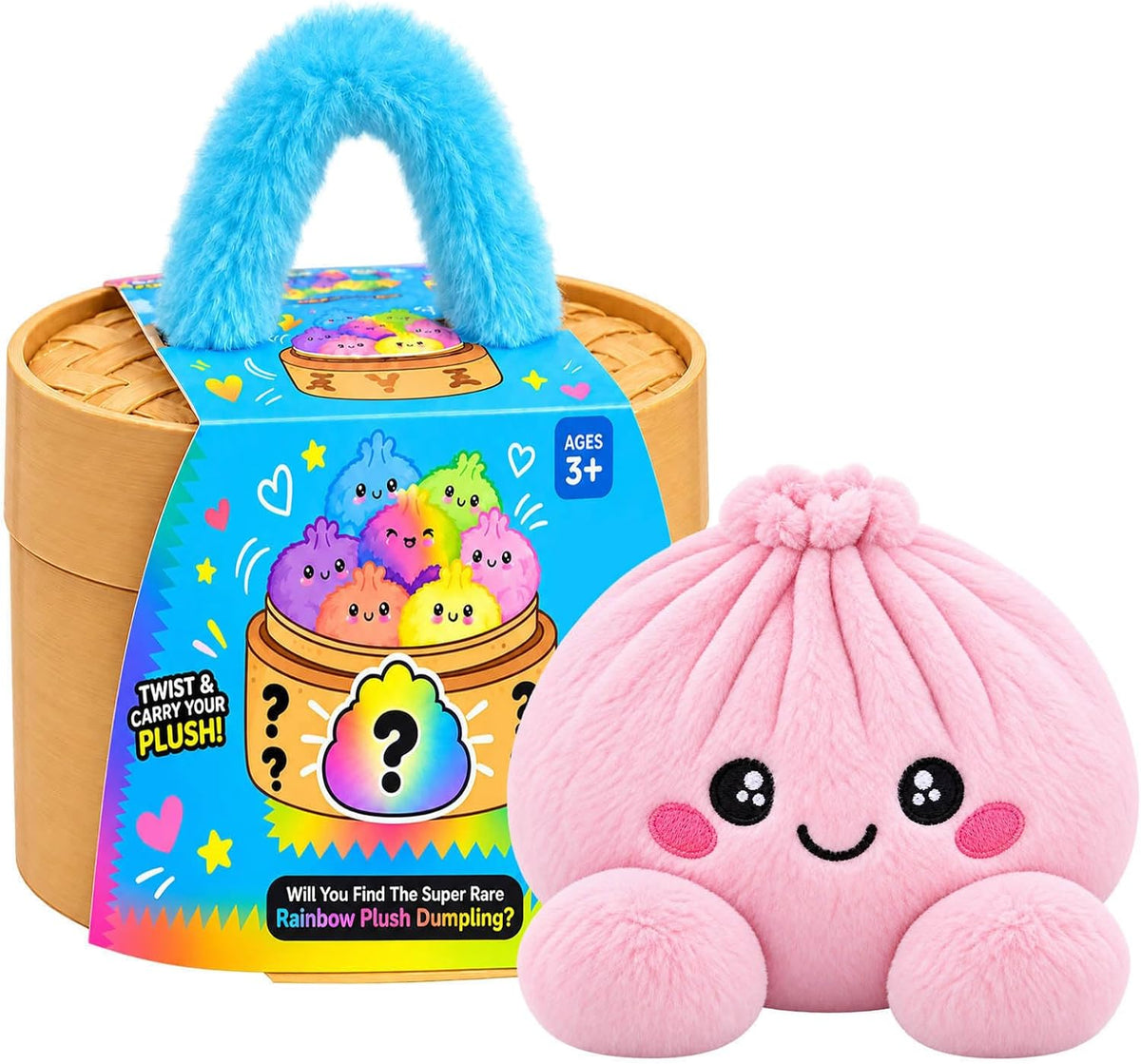 Mystery Plush Dumpling – Surprise Collectible Soft Toy with Steamer Basket Gift Box