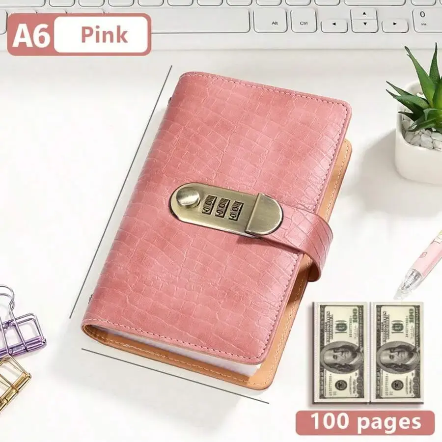 Cash Savings Binder with Combination Lock – Large Capacity Money Organizer & Secure Cash Storage Book