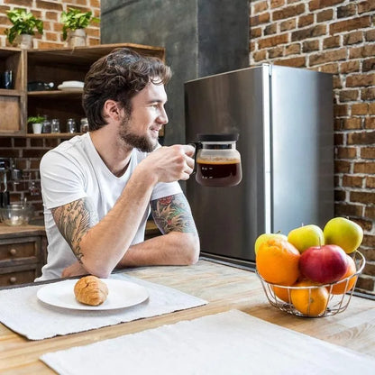 16 Oz Glass Coffee Mug – Coffee Pot Style