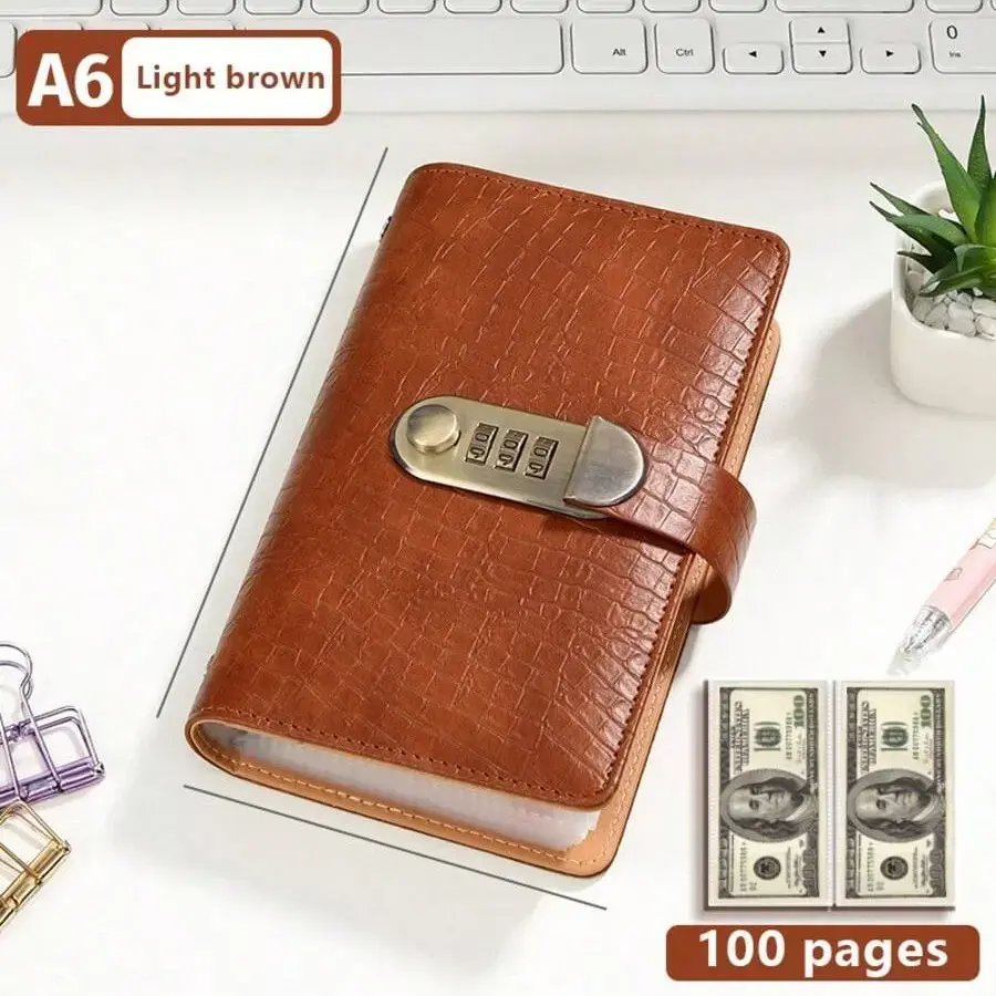 Cash Savings Binder with Combination Lock – Large Capacity Money Organizer & Secure Cash Storage Book