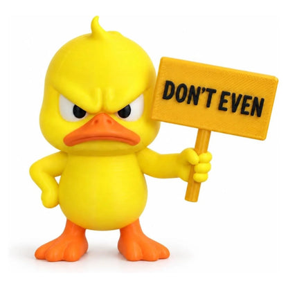 Funny Angry Duck Figurine – Sarcastic Desk Decor & Novelty Gift