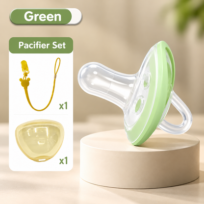 🍼 Breast-Like Silicone Baby Pacifier – Soft, Flexible Soothing Design for Breastfed Babies