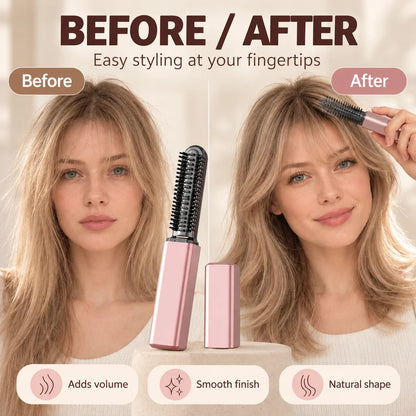 ✨ Compact Wireless Hot Comb – Handy Bang Styling Companion