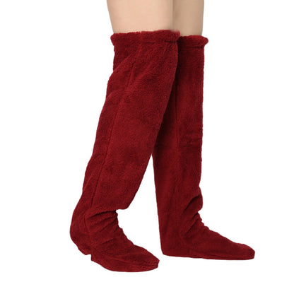 Ultra-Long Plush Thigh-High Socks – One Size, Cozy Home Socks for Winter Comfort❄️