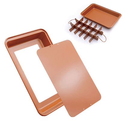 18-Section Brownie Pan with Removable Divider & Bottom – Nonstick Carbon Steel Baking Tray