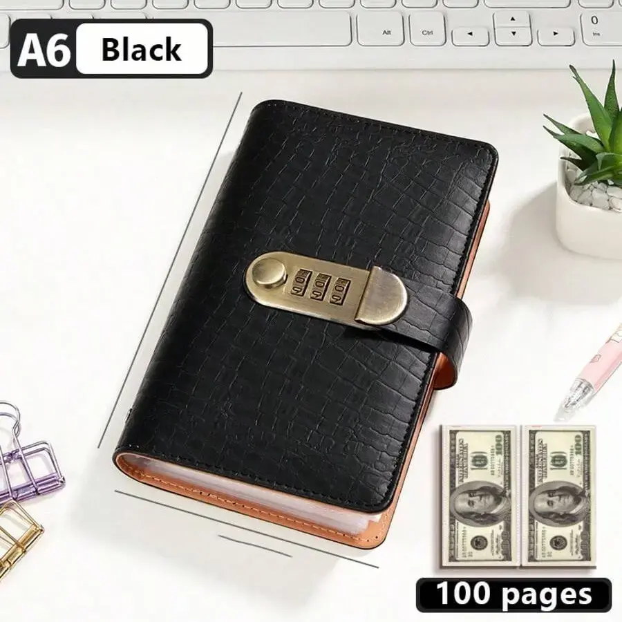 Cash Savings Binder with Combination Lock – Large Capacity Money Organizer & Secure Cash Storage Book