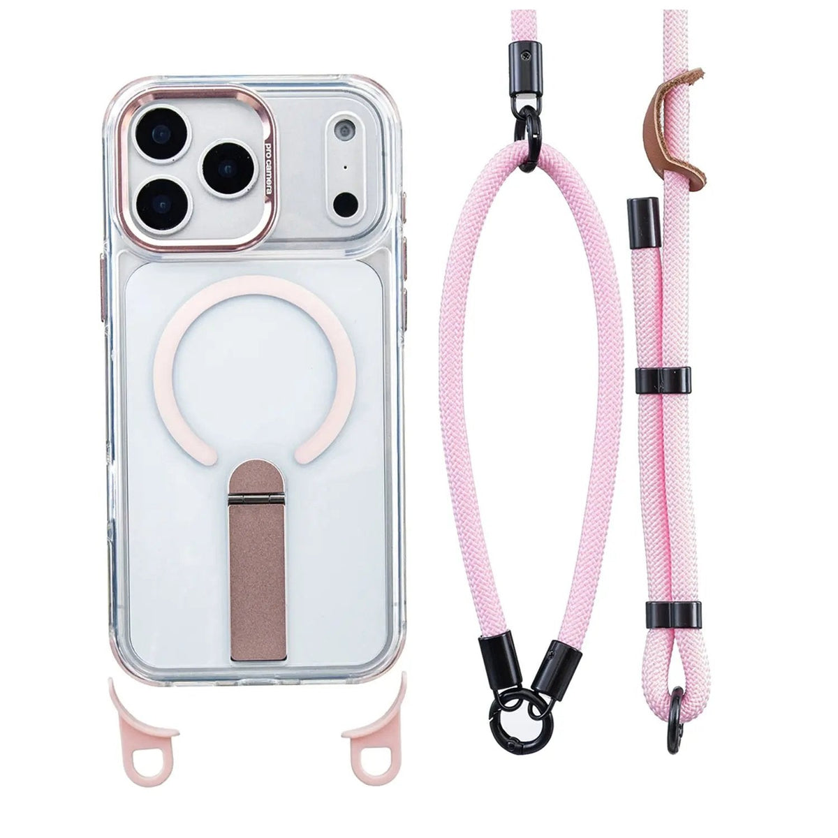 MagSafe Phone Case with Detachable Crossbody Neck Lanyard Strap
