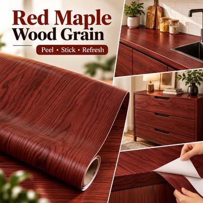 Realistic Wood Grain Peel & Stick Contact Paper – Waterproof Furniture & Countertop Vinyl Wrap