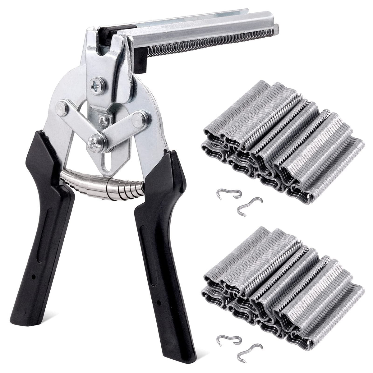 M-Type Hog Ring Pliers Kit – Semi-Automatic Spring-Loaded Fence & Cage Repair Tool