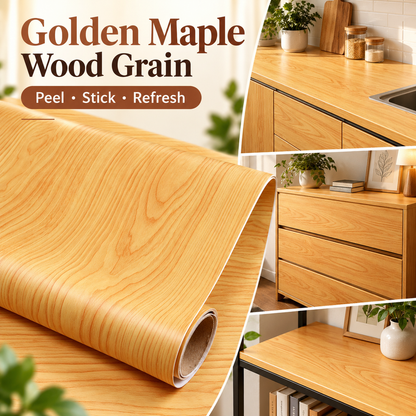 Realistic Wood Grain Peel & Stick Contact Paper – Waterproof Furniture & Countertop Vinyl Wrap