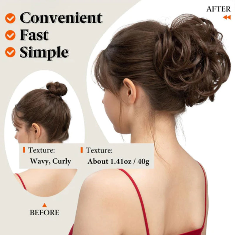 🌸Messy Side Comb Clip In Bun Hair Accessory