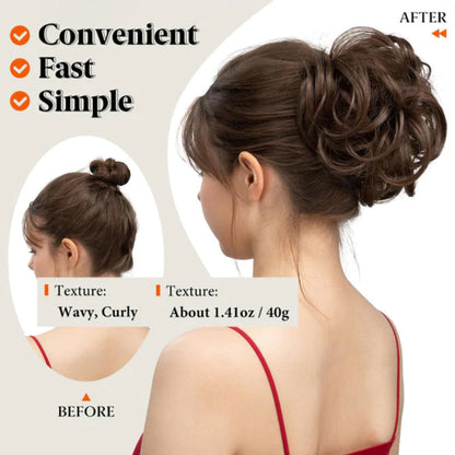 🌸Messy Side Comb Clip In Bun Hair Accessory