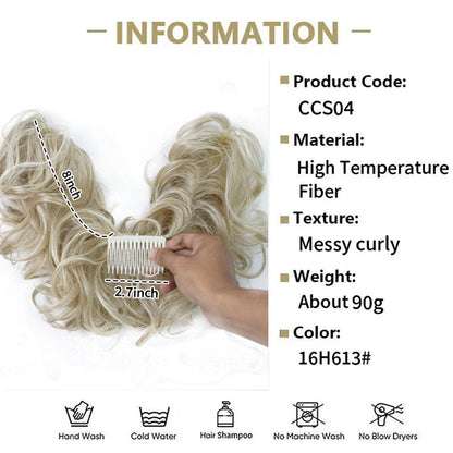 🌸Messy Side Comb Clip In Bun Hair Accessory