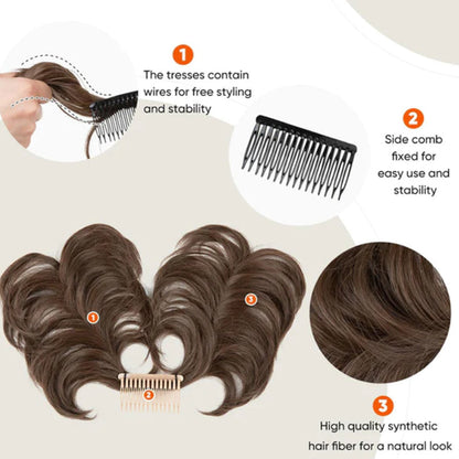 🌸Messy Side Comb Clip In Bun Hair Accessory
