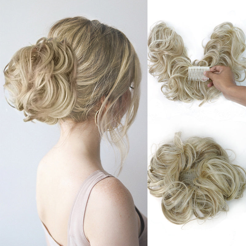🌸Messy Side Comb Clip In Bun Hair Accessory