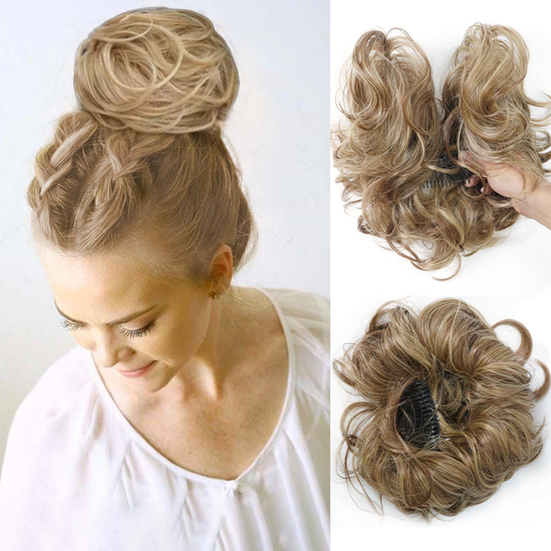 🌸Messy Side Comb Clip In Bun Hair Accessory