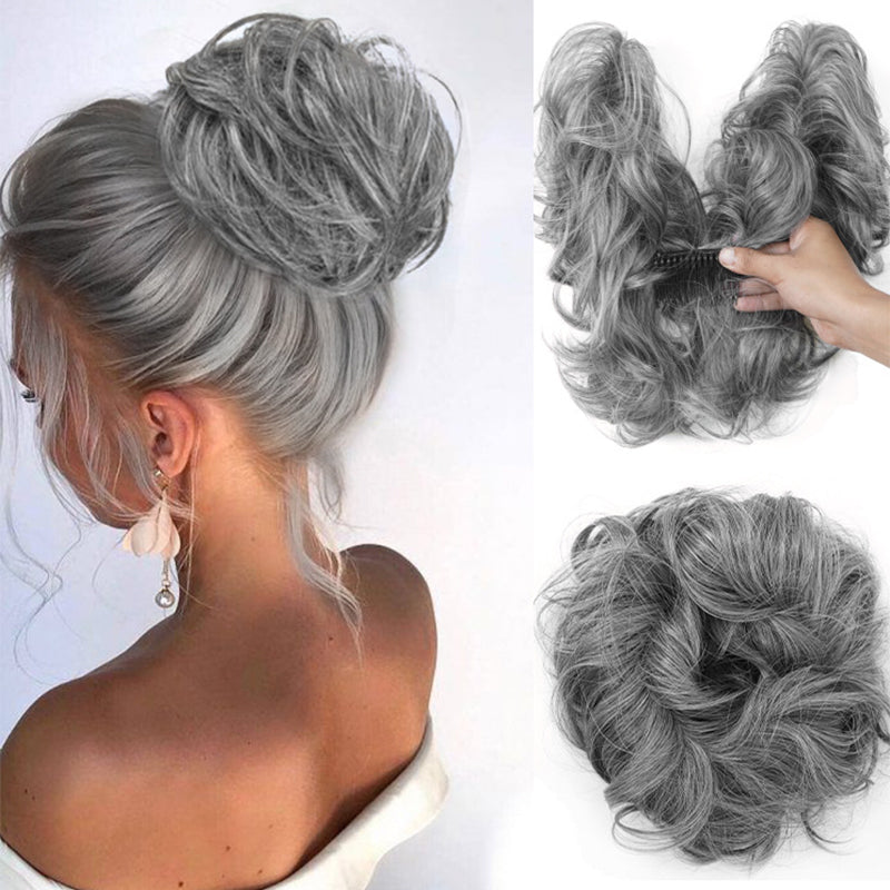 🌸Messy Side Comb Clip In Bun Hair Accessory