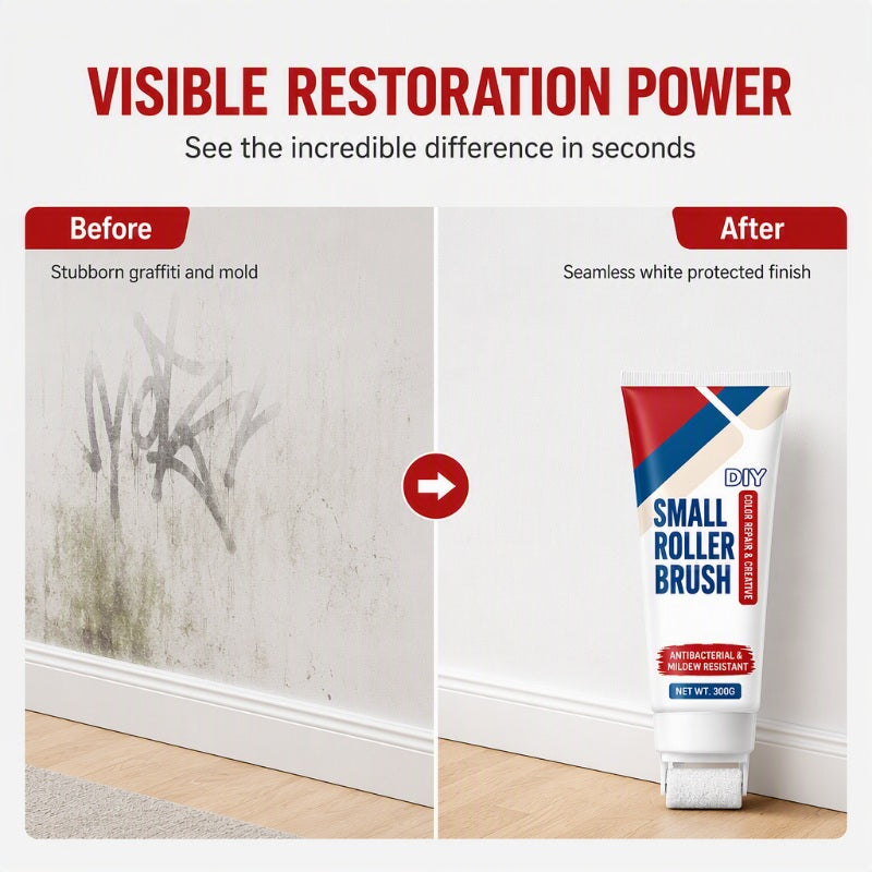Waterproof Wall Repair Paste with Integrated Roller Brush