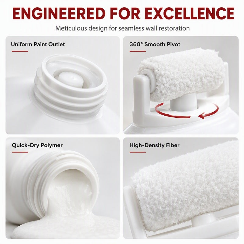 Waterproof Wall Repair Paste with Integrated Roller Brush
