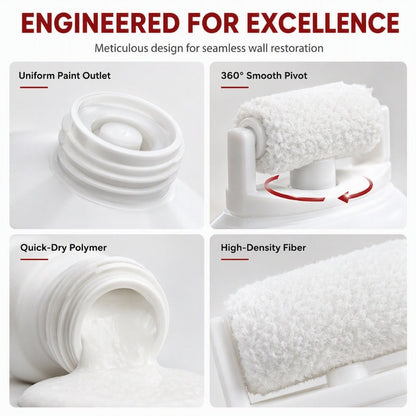 Waterproof Wall Repair Paste with Integrated Roller Brush