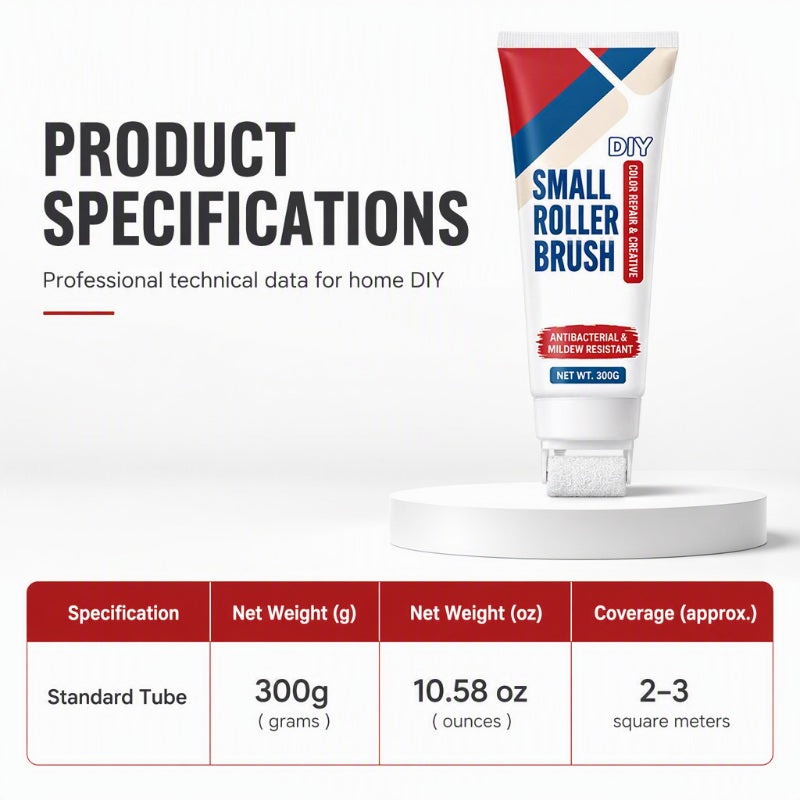 Waterproof Wall Repair Paste with Integrated Roller Brush