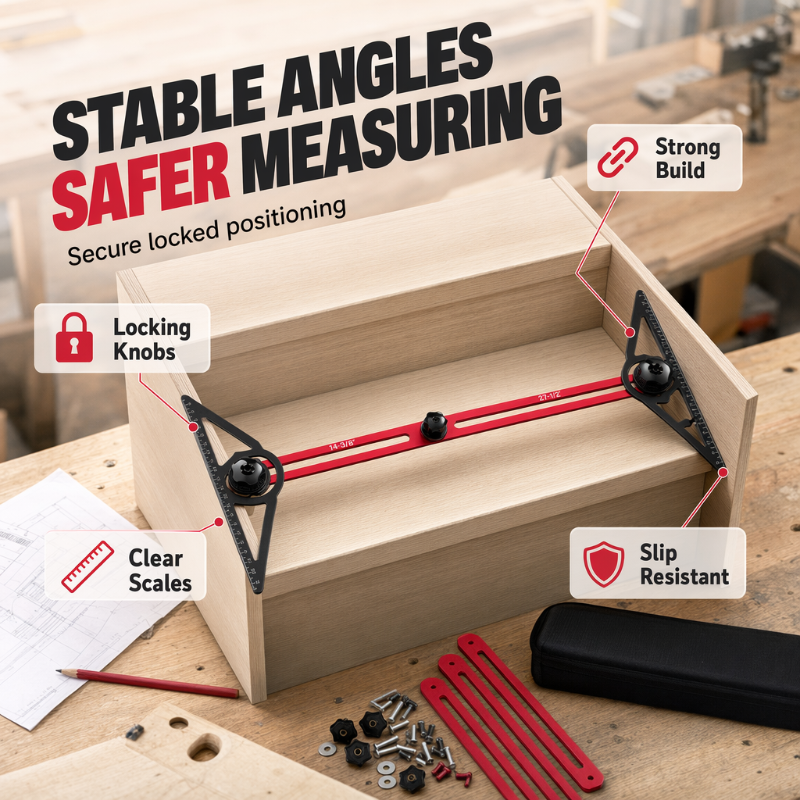 Multi-Function Woodworking Marking Tool Kit – Adjustable Layout & Measuring Tool Set