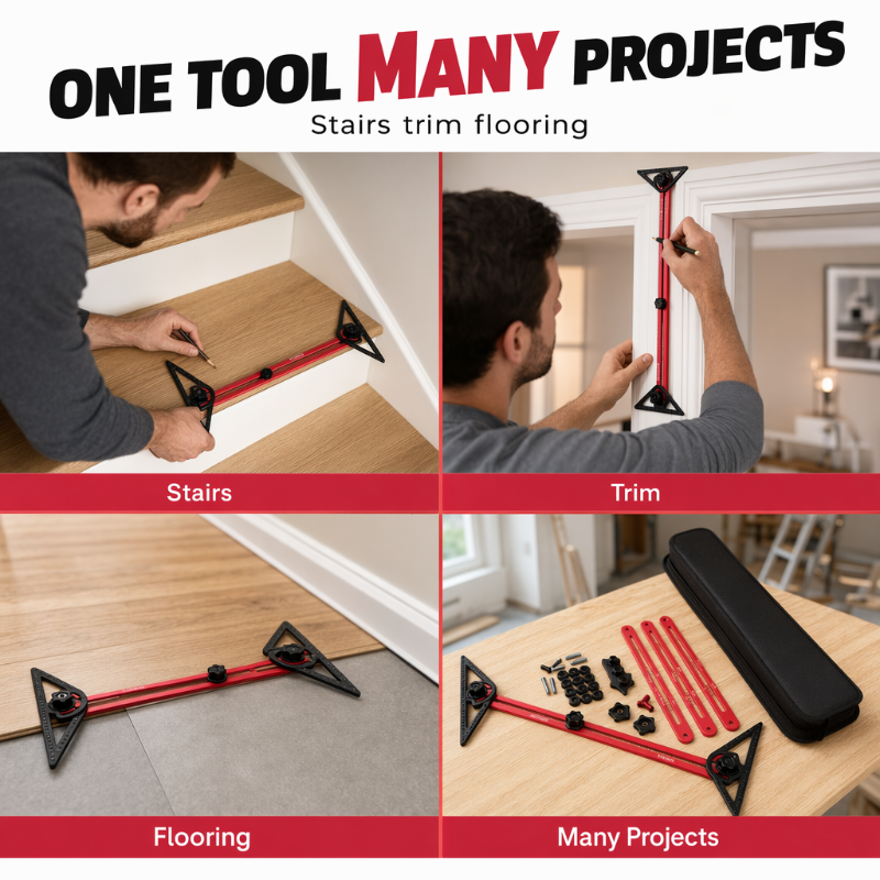 Multi-Function Woodworking Marking Tool Kit – Adjustable Layout & Measuring Tool Set
