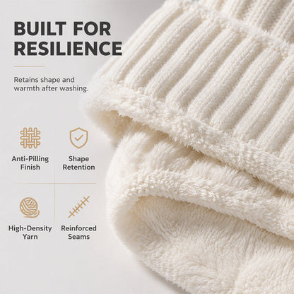 Women's Winter One-Piece Knitted Beanie, Scarf & Face Mask – Cozy Cold-Weather Hood